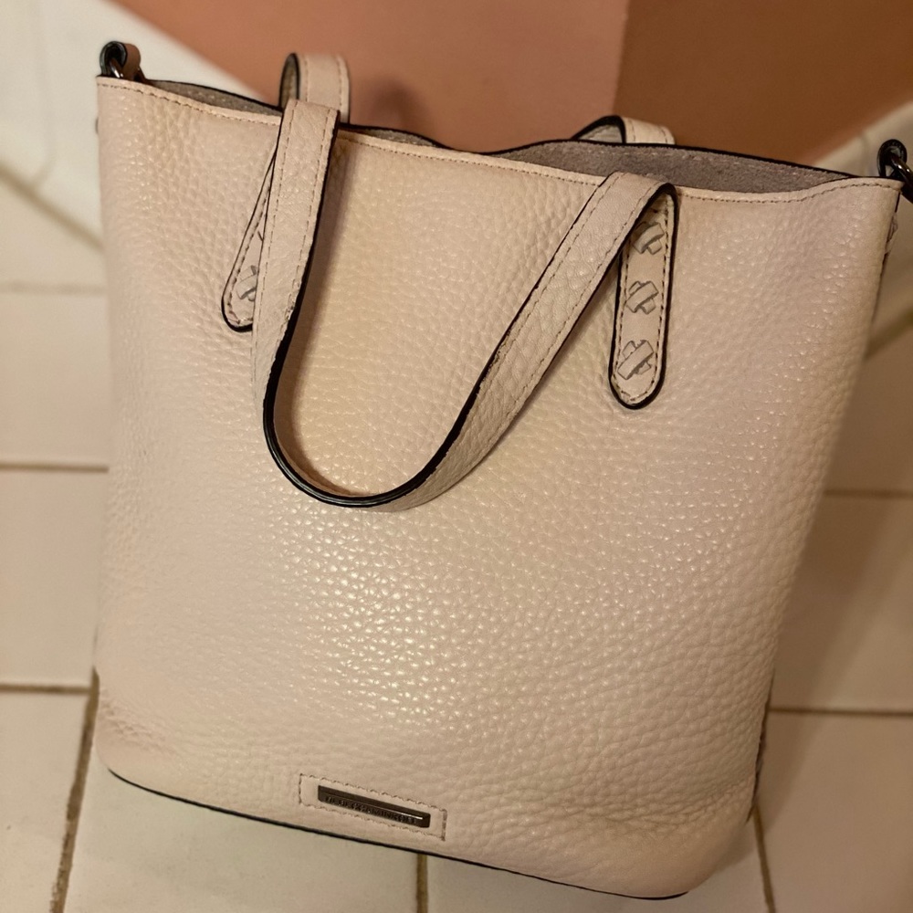 Cream Light Pink Rebecca Minkoff Mini Tote